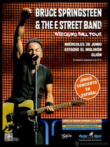 Poster collecting : Bruce Springsteen and The E Street Band 26 junio 2013 Gijon, Spain / CARTEL CONCIERTO 30X40